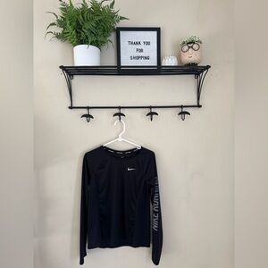 Nike Black Long Sleeve Top with Logo